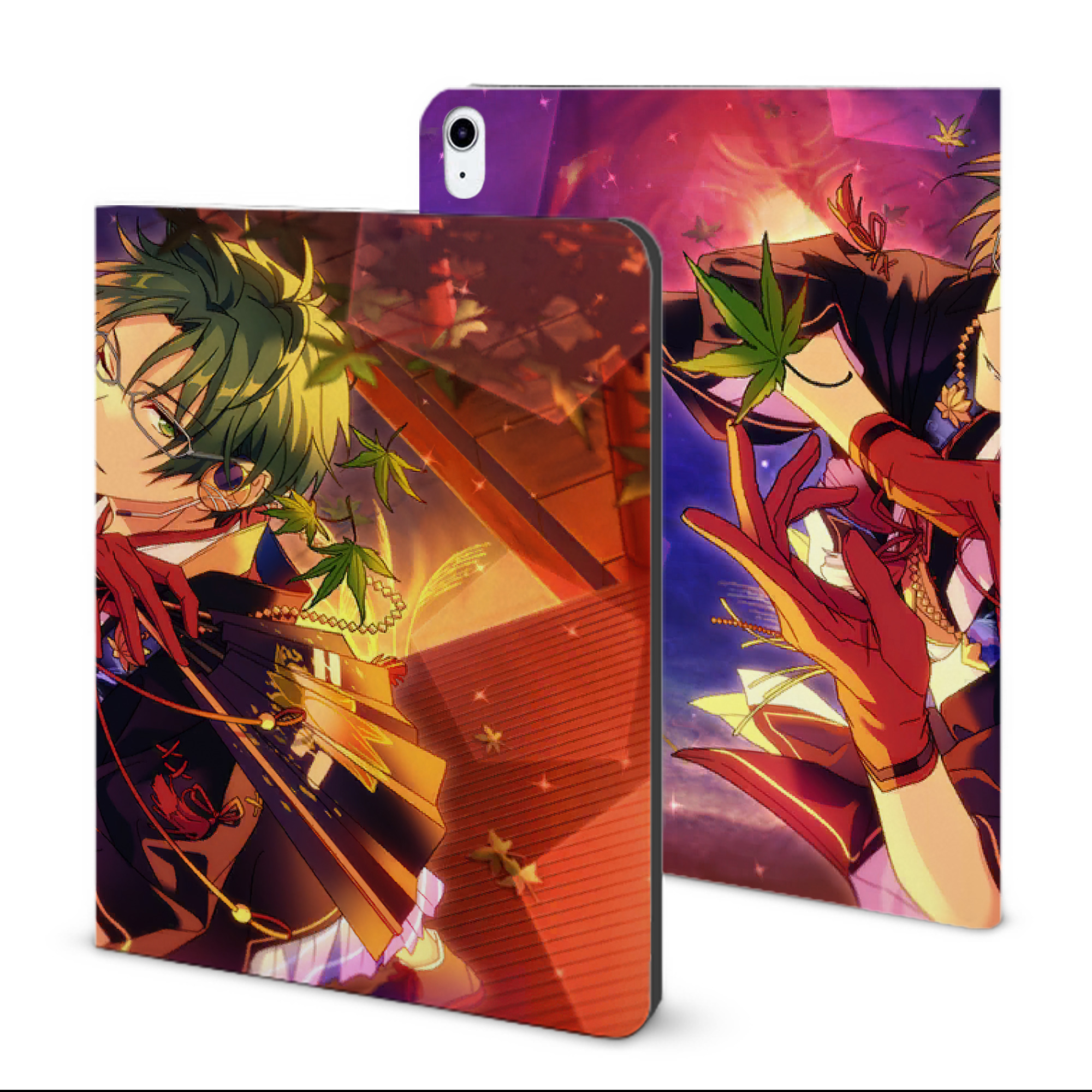 （画像用） あんさんぶるスターズ! Ensemble Stars IPad ケース ブック型 PUレザー TPU 耐衝撃 軽量 薄型 ペン収納なし 全面保護 IPad 各モデル対応